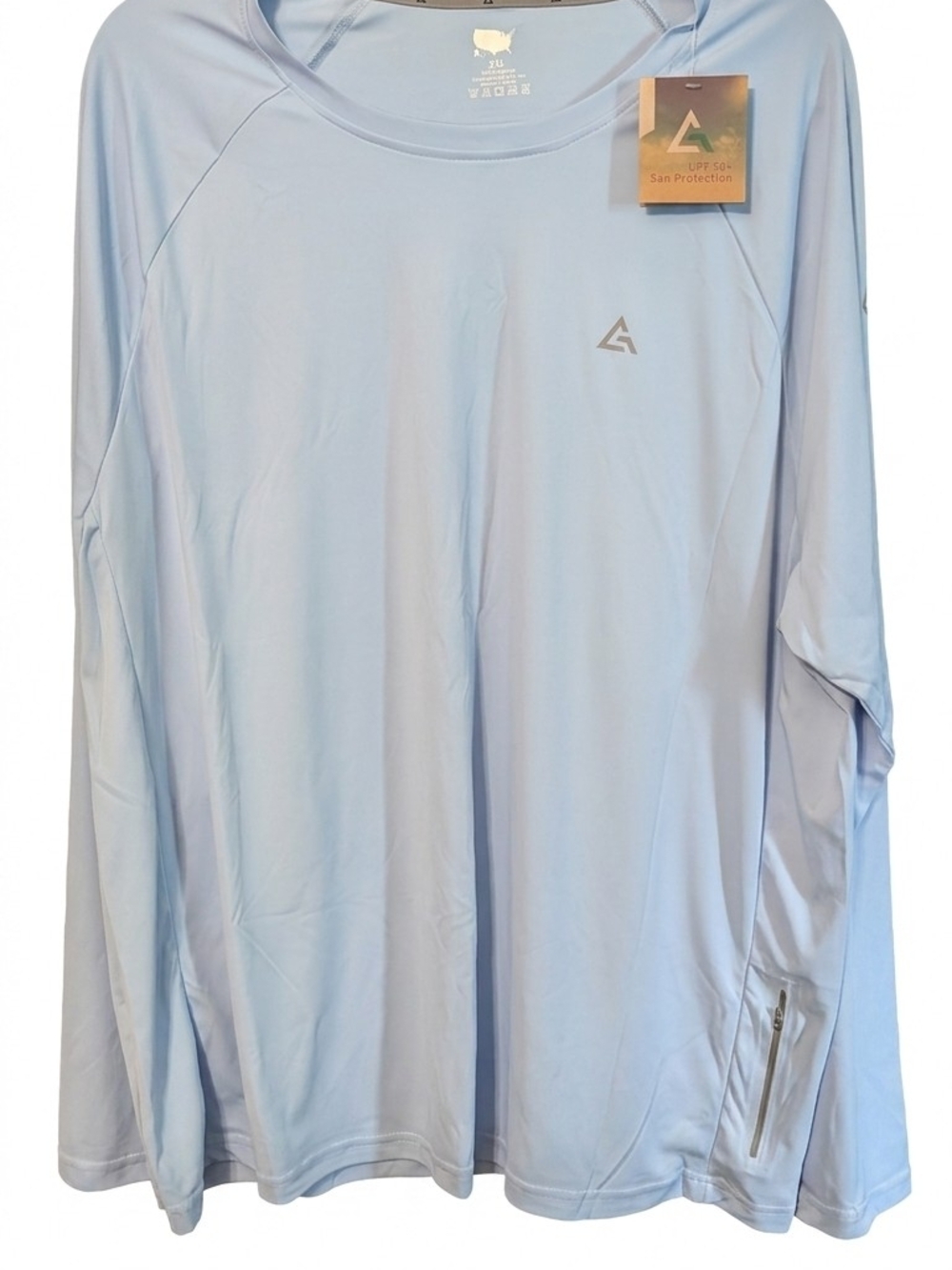 Light Blue Performance Long-Sleeve Shirt by AFTCO 3XL